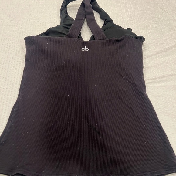 Alo black tank top size Large women - Picture 2 of 5